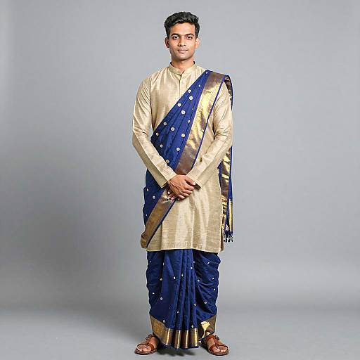 Elegant Portrait of Young Indian Man