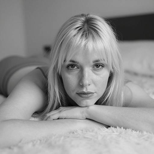 Intimate Black and White Portrait of a Woman