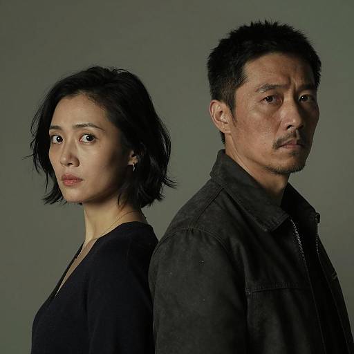 Mysterious Duo in Dim Lighting