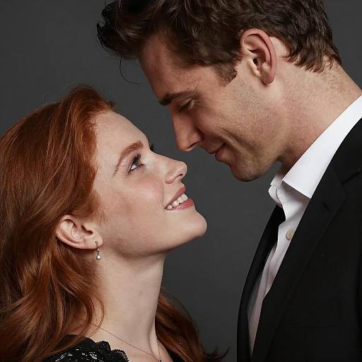 Intimate Couple Portrait in Soft Lighting