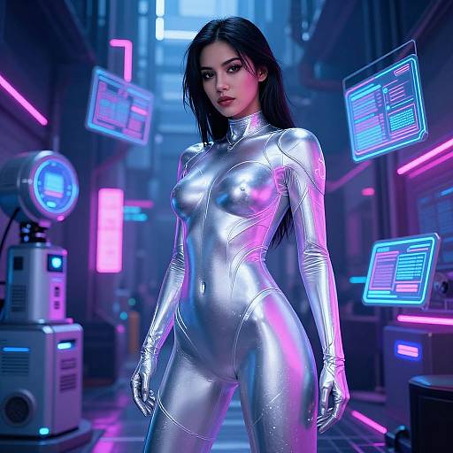 Seductive Cyberpunk AI Model