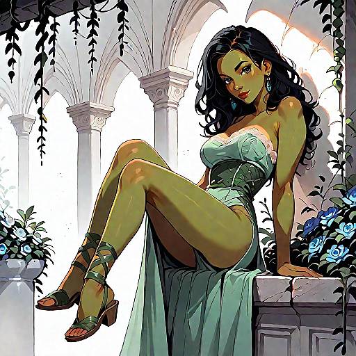 Elegant Fashion in Mediterranean Setting