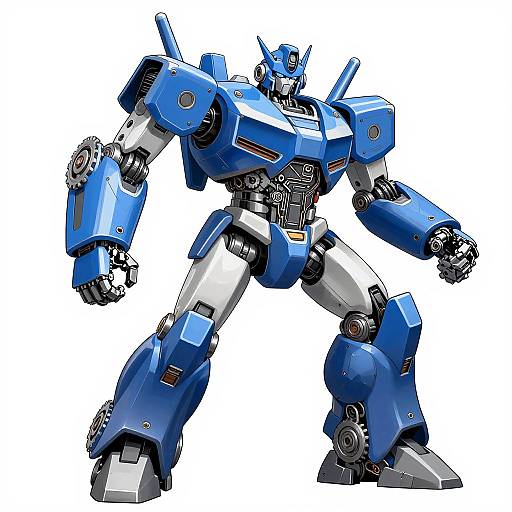 Sleek Transformer Robot Mid-Transformation