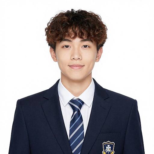 Young Man in School Uniform Portrait