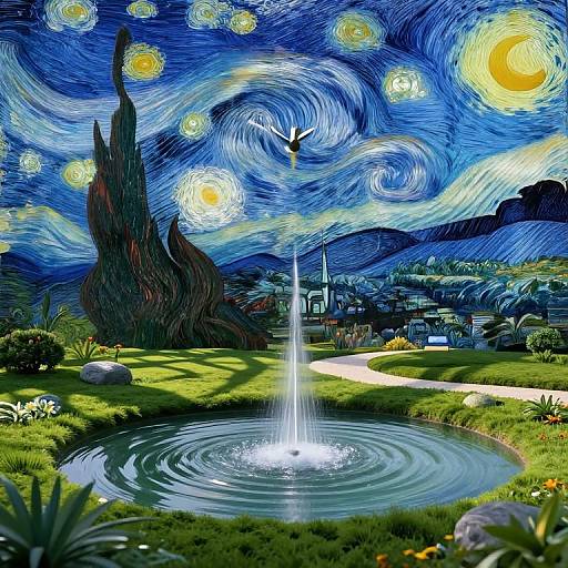 Digital artwork of Vincent van Gogh's 