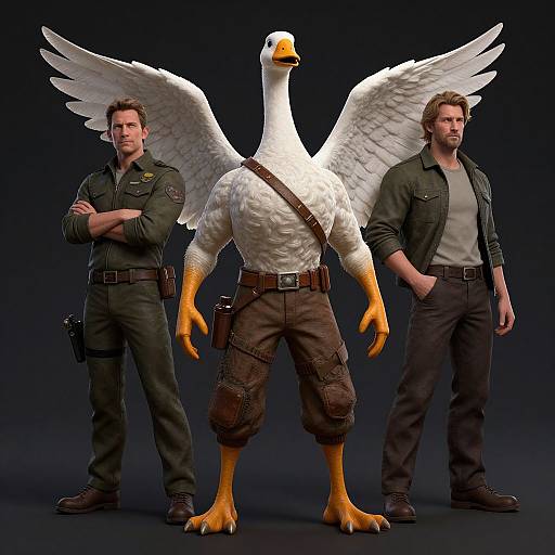 Gooseman Male Hero Character Art