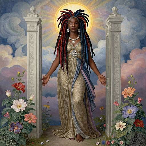 Hypermaximalist African Woman at Heaven's Gates
