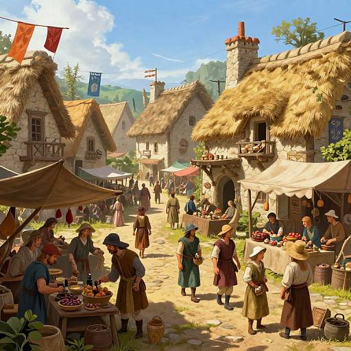 Phandelver Medieval Marketplace Scene