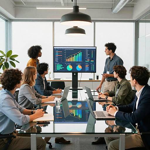 Collaborative Meeting in Modern Office