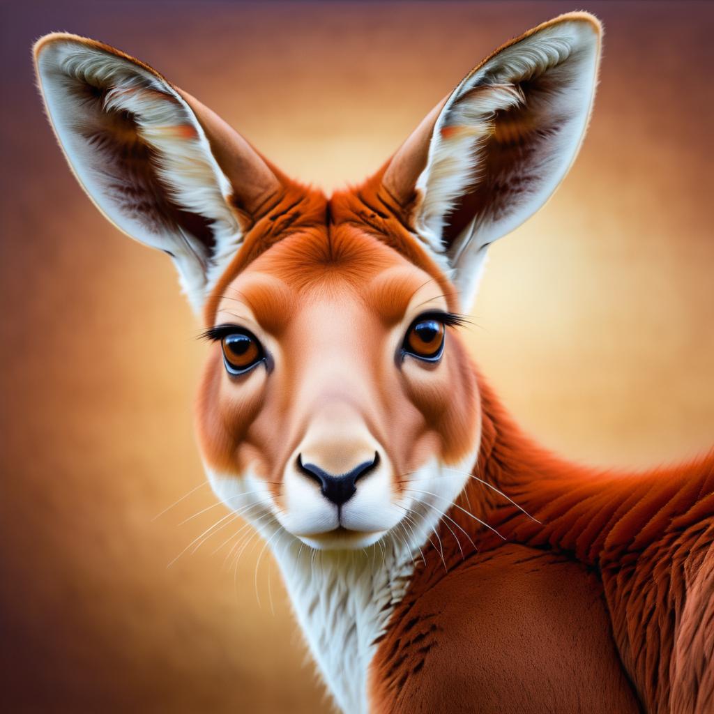 Majestic Lifelike Red Kangaroo Portrait