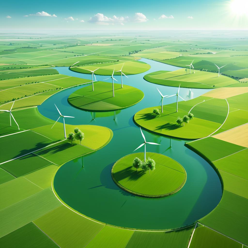 Energized Landscape: Turbines and Solar Power