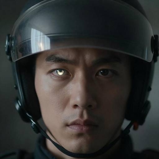 Split Visor Close-Up: Light vs Shadow