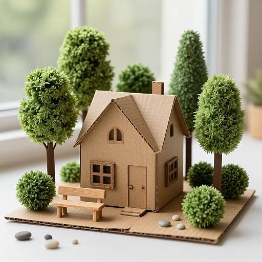 Eco-Friendly Cardboard Diorama Scene
