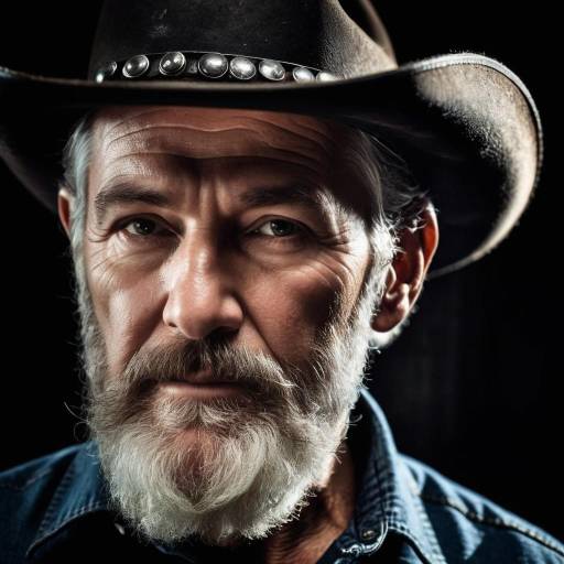Portrait of Mature Cowboy with Hat