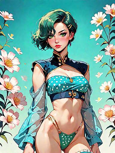 Emerald Green Retro Pin-Up Fashion