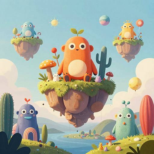 Surreal Dreamscape AI Illustrations