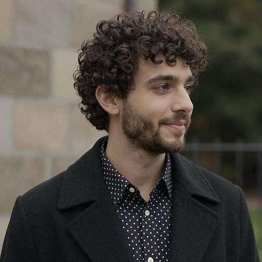 Man in Polka Dot Shirt Portrait