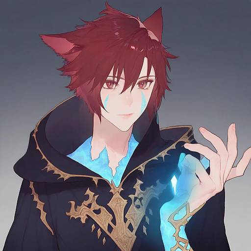 Illustration of Crystal exarch, final fantasy in the style of Noco (adamas)