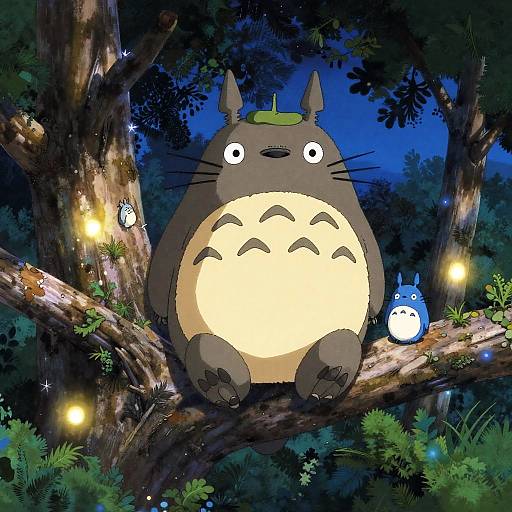 Totoro in Enchanting Twilight Forest
