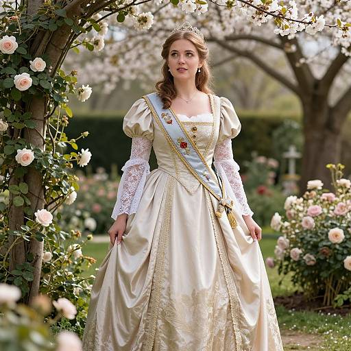 Regal Princess in Enchanted Garden