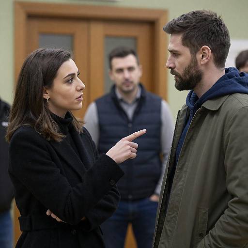 Serious Indoor Conversation Scene