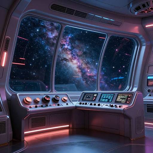 Retrofuture Space Station Interior View