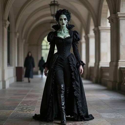Photorealistic Lady Frankenstein Costume Art