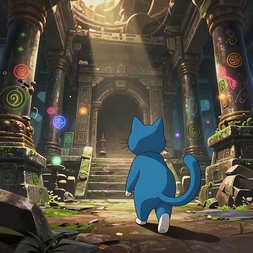 Blue Cat's Ancient Temple Adventure