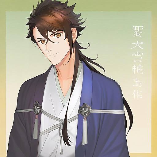 Illustration of Mutsu-no-kami yoshiyuki, touken ranbu in the style of Mibu natsuki
