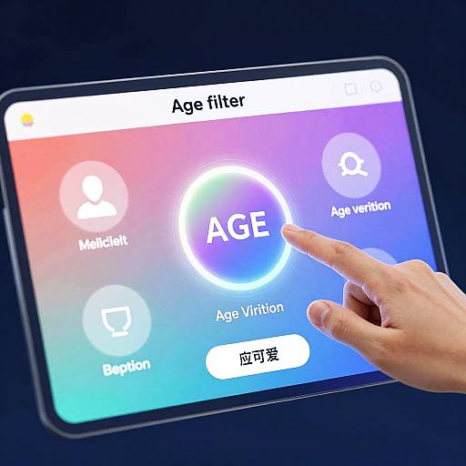 Futuristic Age Verification Interface