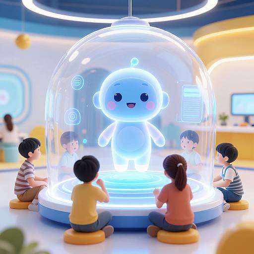 Futuristic Kids Learning with AI