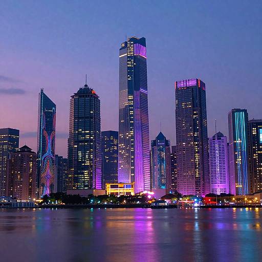 Surreal Neon Cyberpunk Cityscape