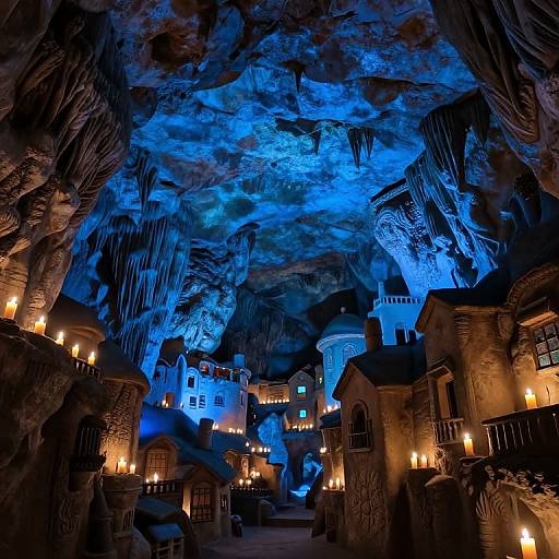Ethereal Blue Subterranean Cavern