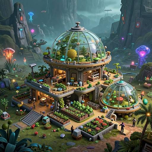 Cinematic Multi-Level Rimworld Bio-Dome Base
