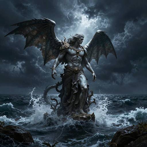 Charybdis in Stormy Fantasy Ocean