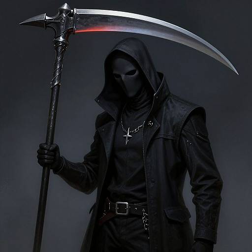 Cyberpunk Grim Reaper Portrait