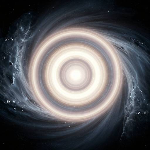 Luminous Celestial Body with Radiant Rings