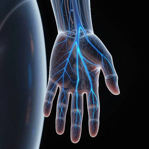 Surreal Anatomical Study of Glowing Veins