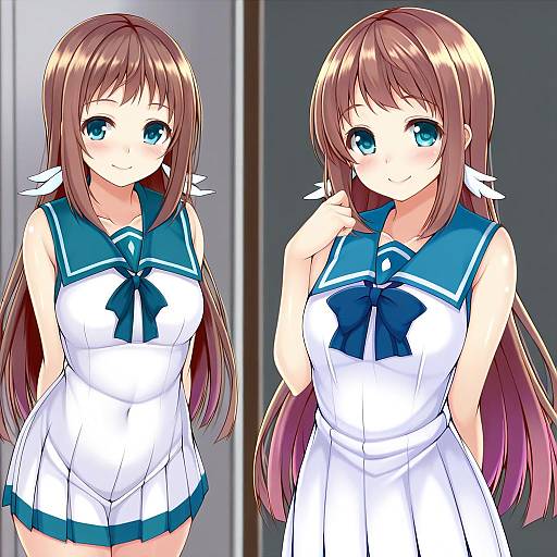 Illustration of Mukaido manaka, nagi no asukara in the style of Sogaya