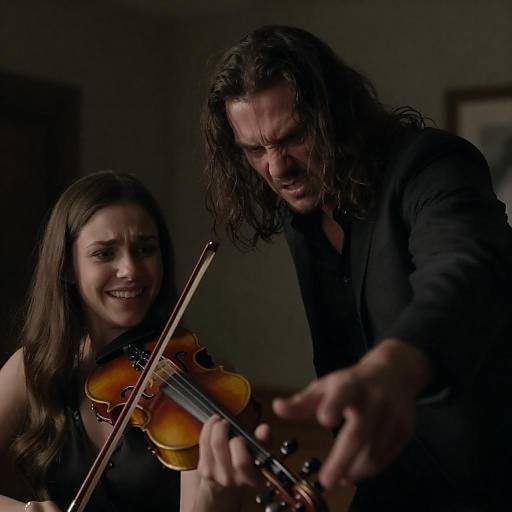 Tense Confrontation in Shadowy Ambiance