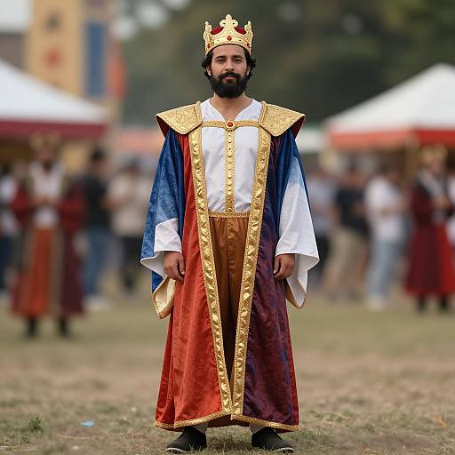 Festival King in Regal Costume