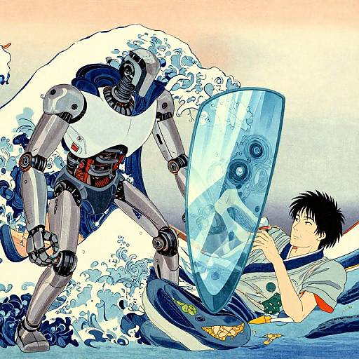Hokusai-Inspired Robot Guardian