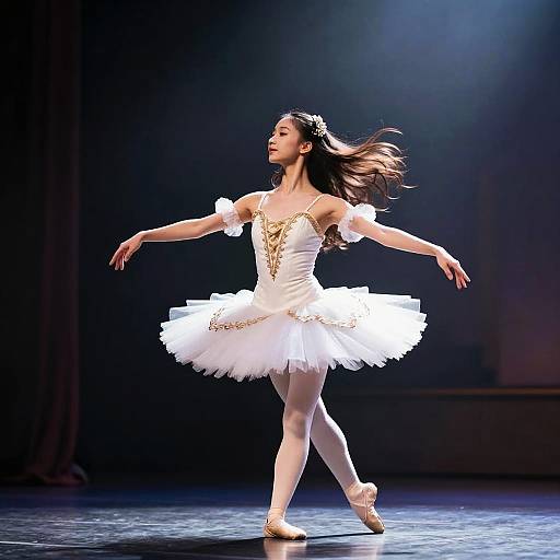 Ballet Dancer with Windswept Hair