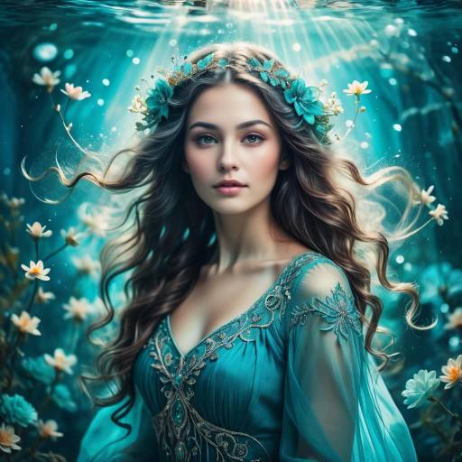 Underwater Fantasy Portrait of Woman