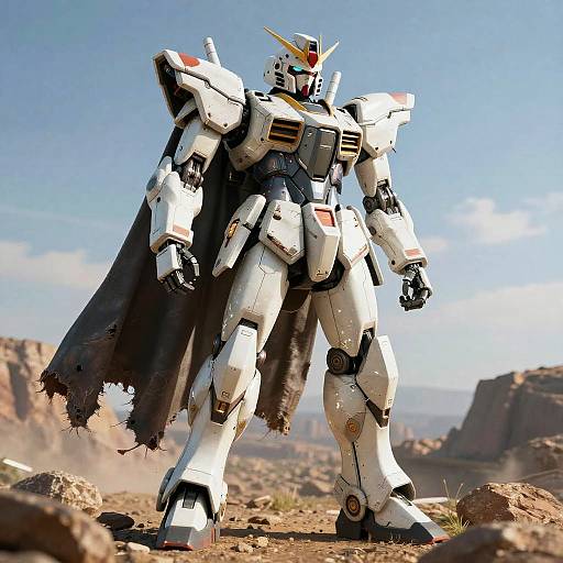 Cinematic Mecha Robot in Nature