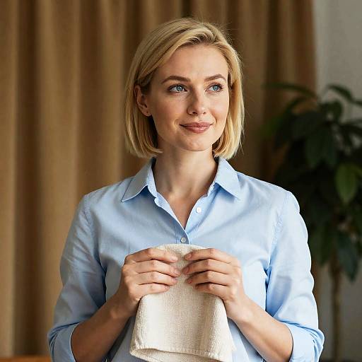 Portrait of a Smiling Blonde Woman