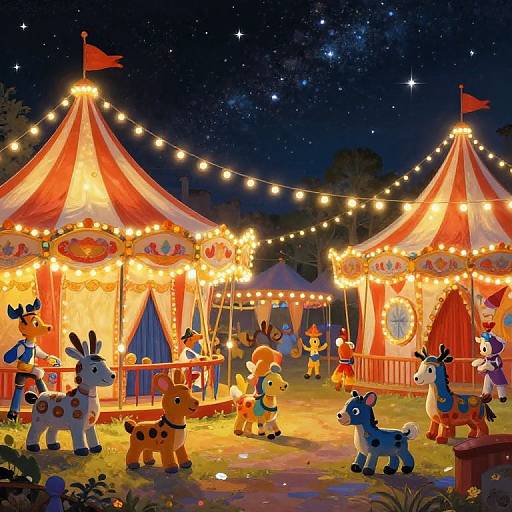 Whimsical Toyland Nighttime Carnival