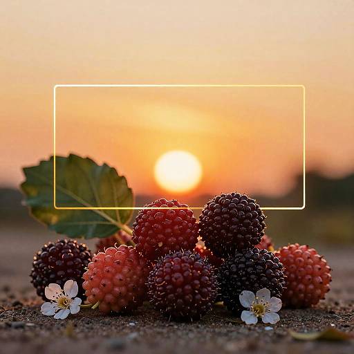 Light Painting with Mulberries and Flowers
