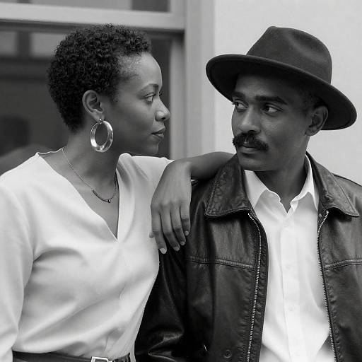 Intimate Black and White Portrait of Couple
