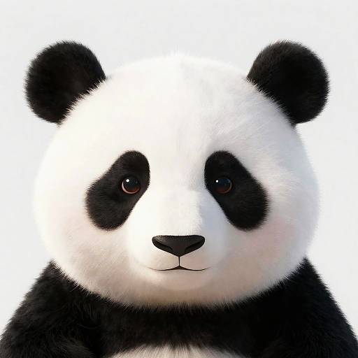 Adorable Afro-Fur Toddler Panda Portrait